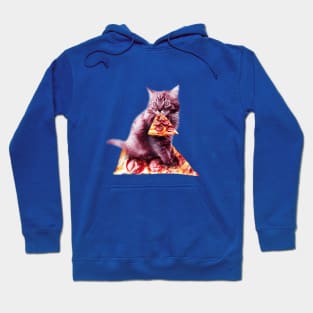 Cute Kitty Eat Pizza Hoodie